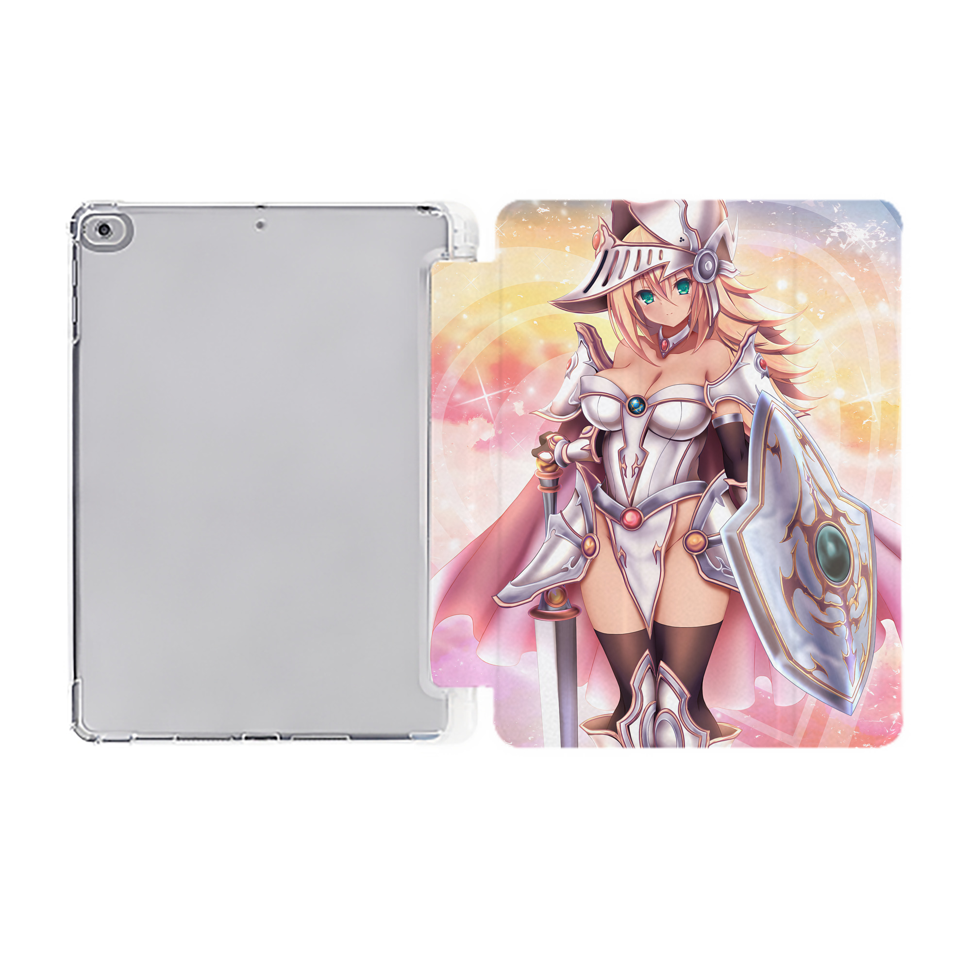 （画像用） 遊☆戯☆王 Yu-Gi-Oh! IPad ケース ペン収納付き 三つ折りスタンド PUレザー×シリコン 対応機種9.5/10.5/10.9インチ